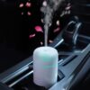 Car Diffusers, 7 Color Car Essential Oil Diffuser Humidifier for Car Travel Office Bedroom (White).