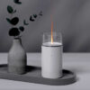 Ultrasonic Fire Flame Humidifier: Elevate Your Space with Aromatherapy Bliss, White.