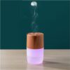 Portable Mini Humidifier, Jellyfish Elf Cool Mist Ultrasonic Humidifier for Office Car Yoga & Travel (Light Wood Grain).