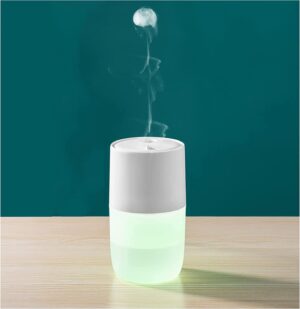 211 Portable Mini Humidifier, Jellyfish Elf Cool Mist Ultrasonic Humidifier for Office Car Yoga & Travel (White).