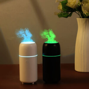 3D Flame Humidifier Ultrasonic Nebulizer - Aroma Diffuser with Color Changing LED Lights - Ideal for Home, Gym, Yoga.